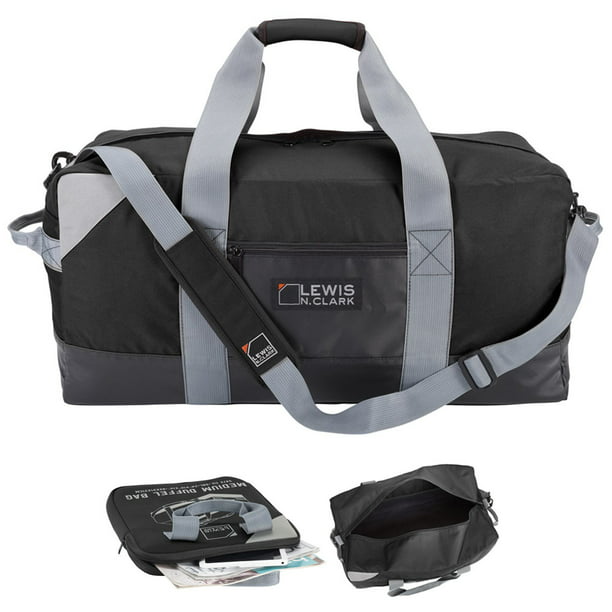 Enerhu Travel Duffel Bag Waterproof Foldable Luggage Bags Tear Resistant for Sports Extra Large Black 